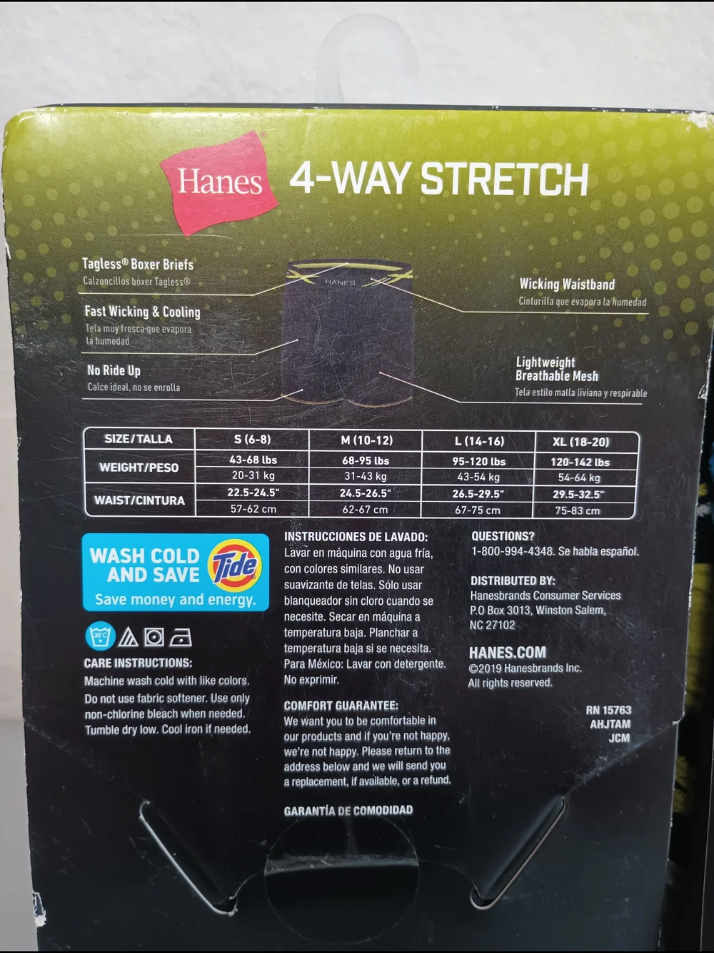 Hanes Boys' Tagless X-Temp Performance Boxer Briefs Underwear (2)
